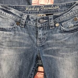 SOLD. Harley Davidson light wash jeans. 4